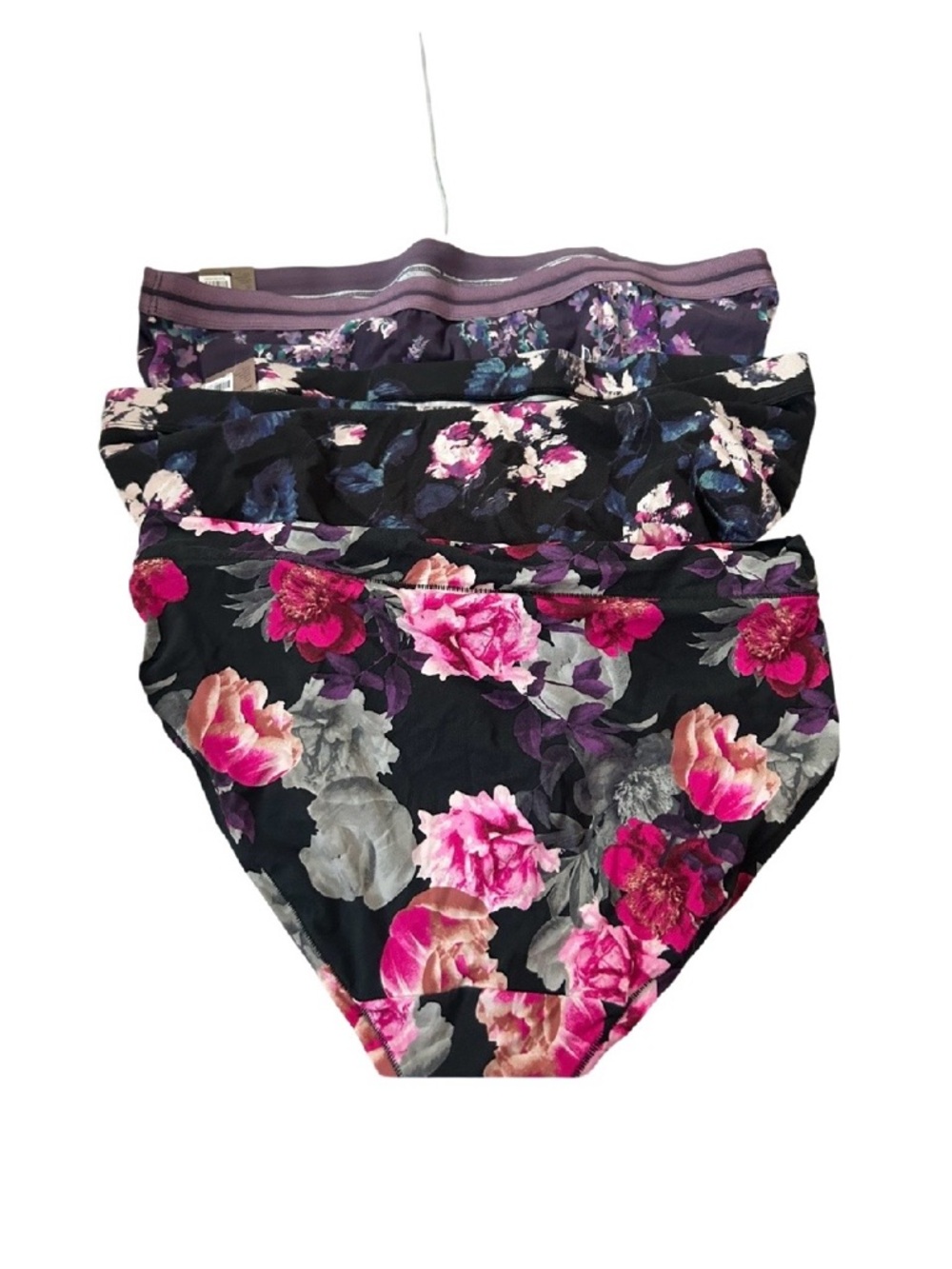 Cacique Cotton Hipster Floral Panties Trio - Picture 2 of 4